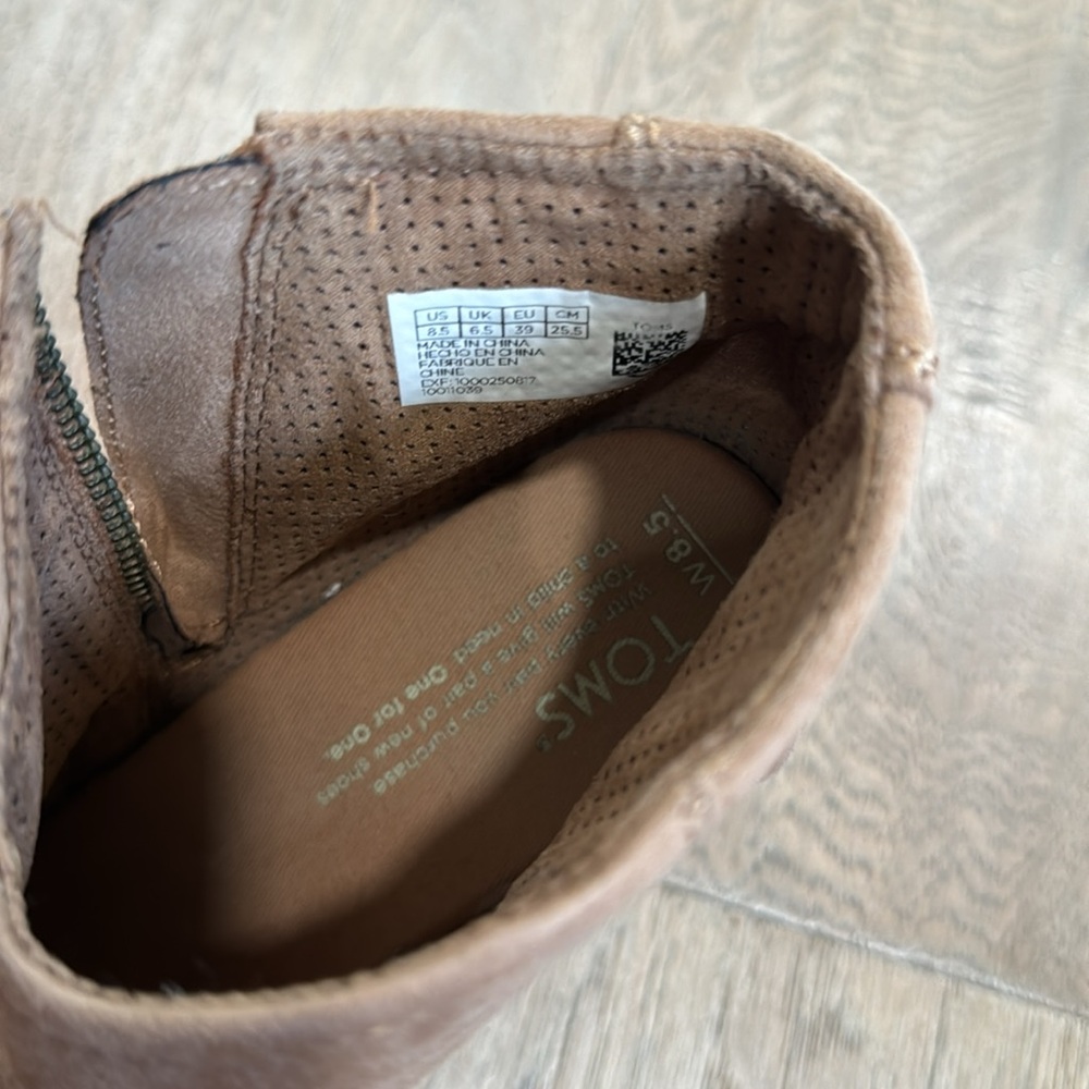 Toms Women's Avery Wedge Booties Size 8.5 - Picture 7 of 7